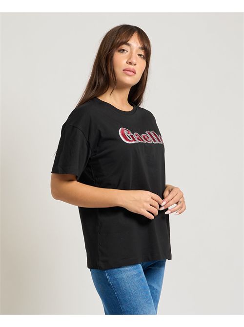T-shirt donna Gaelle Paris con logo a strass GAELLE PARIS | GAABW07837NE01